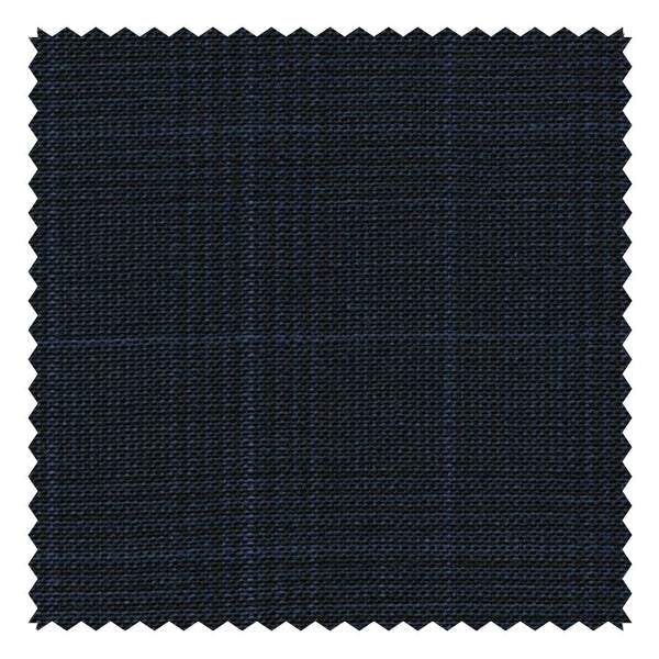 Navy Glen Plaid With Royal Blue Overcheck "Eco-Traveller" Suiting