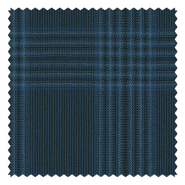 French Blue Tonal Diffused Plaid "Eco-Traveller" Suiting