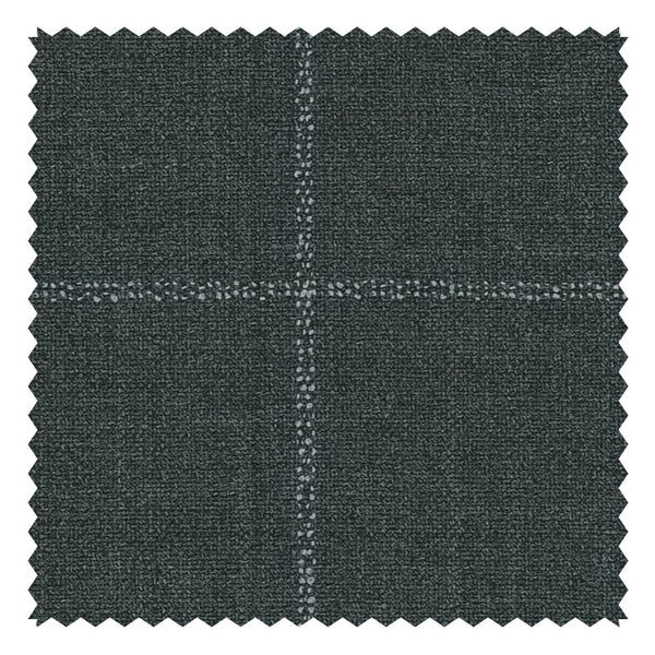 Dark Grey Tonal Boucle Windowpane "Eco-Traveller" Suiting