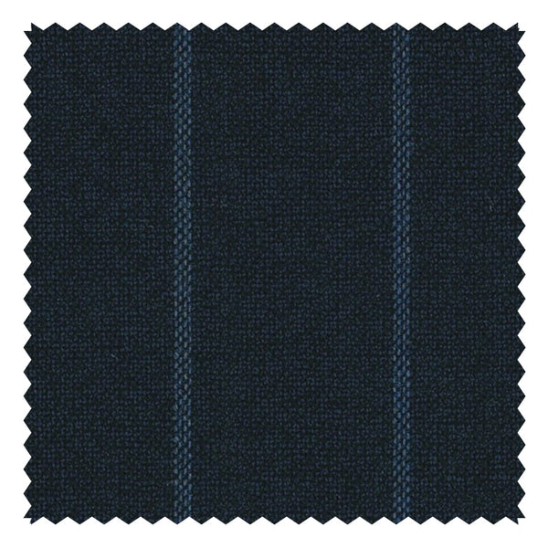 Navy Wide Chalk Stripe 4 Ply "Airesco" Suiting