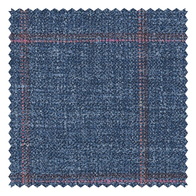 Indigo With Pink Windowpane "Crystal Springs" Jacketing