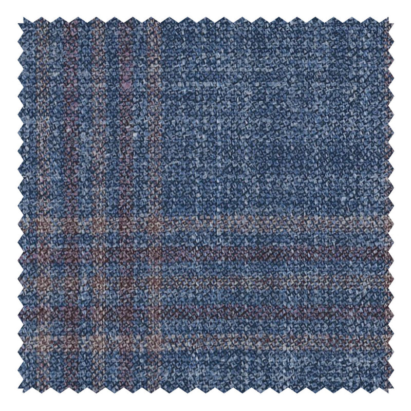 Indigo/Pink Block Glen Check (Plaid) "Crystal Springs" Jacketing