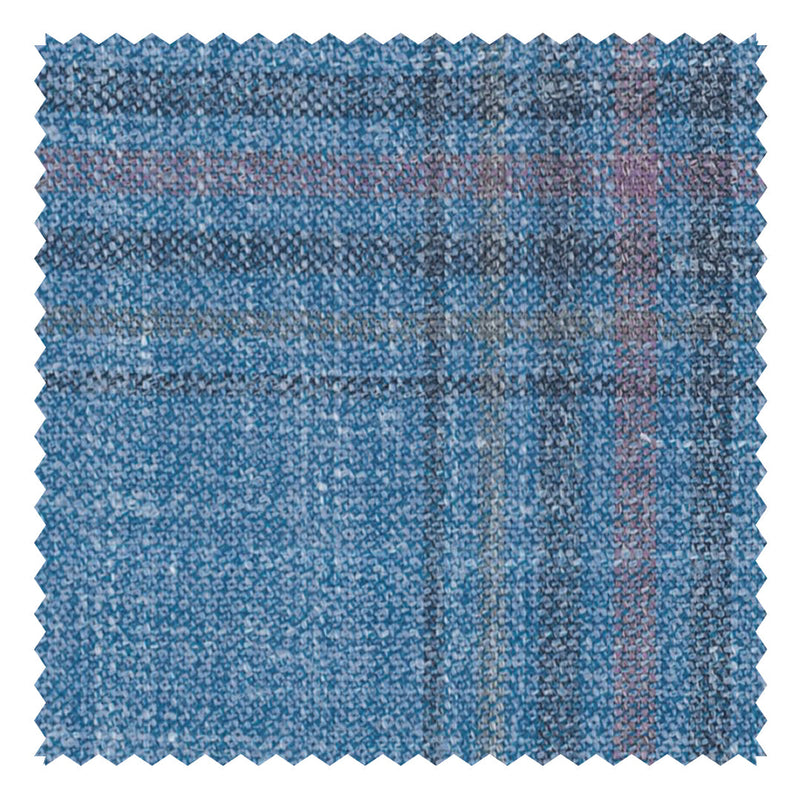 Blue/Coloured Block Glen Check (Plaid) "Crystal Springs" Jacketing