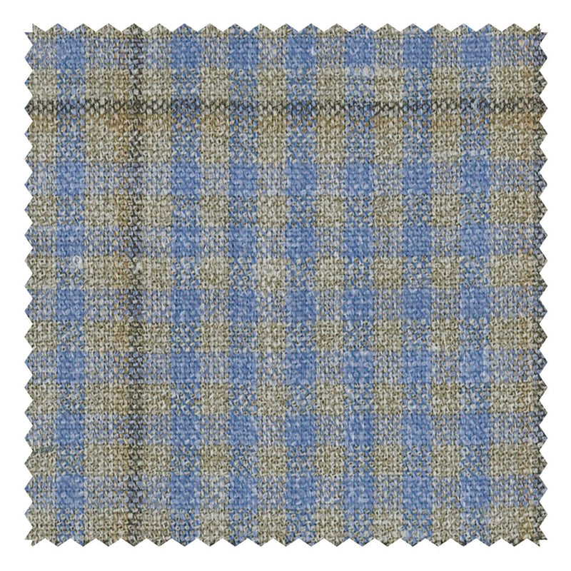 Blue/Tan Shepherd Check (Plaid) With Windowpane