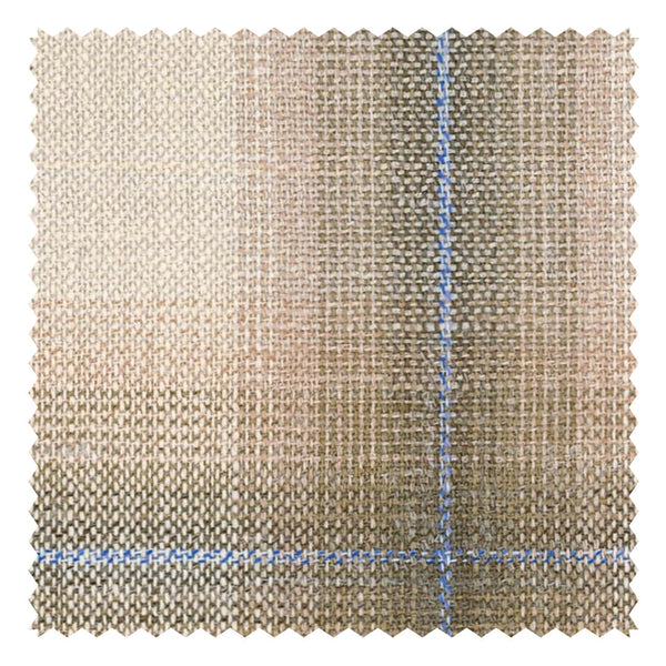 Tan Ombre With Blue Windowpane "Crystal Springs" Jacketing