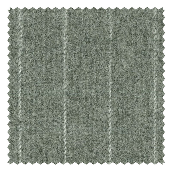 Light Grey Chalk Stripe "Classic Woollen Flannel"