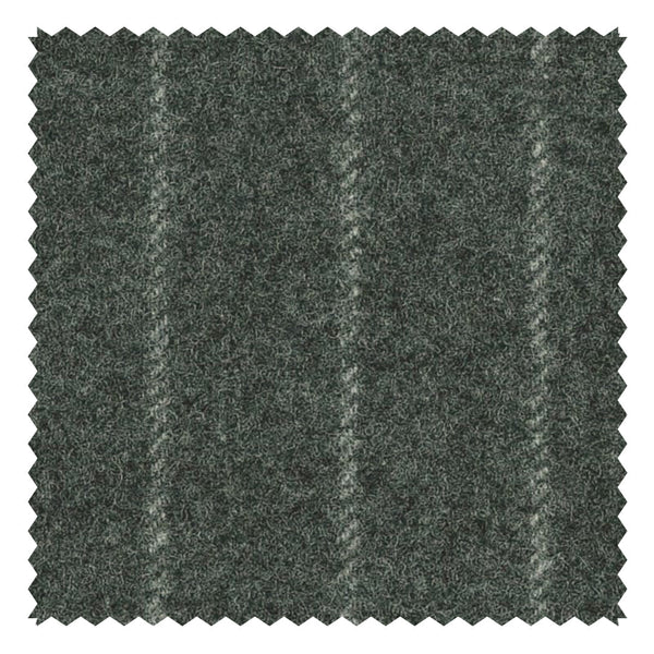 Grey Chalk Stripe "Classic Woollen Flannel"