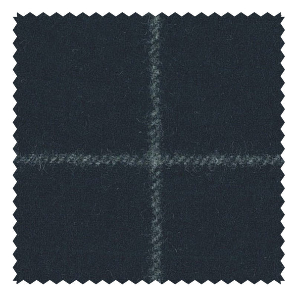 Navy Chalk Windowpane "Classic Woollen Flannel"
