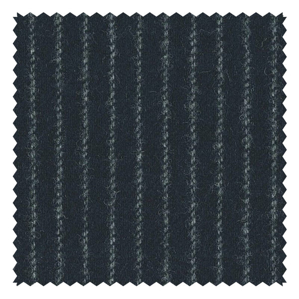 Navy Narrow Chalk Stripe "Classic Woollen Flannel"