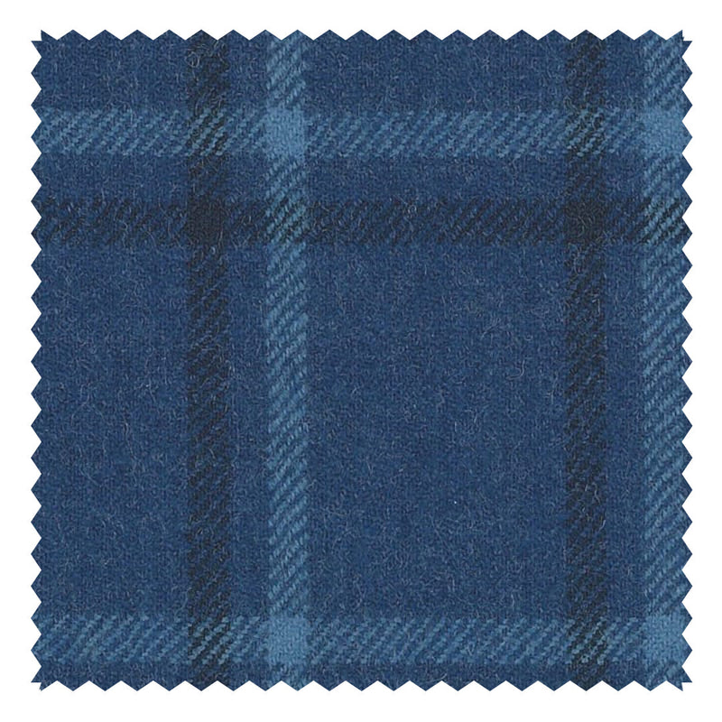 French Blue Tonal Windowpane "Ascot Soft Touch & Classics" Jacketing