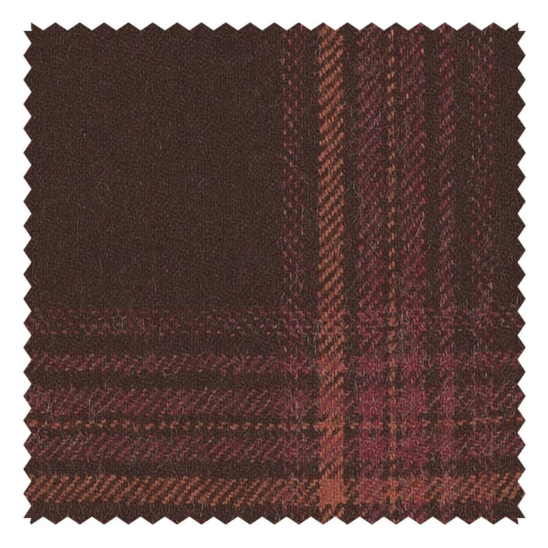 Maroon Unbalanced Check (Plaid) "Ascot Soft Touch & Classics" Jacketing