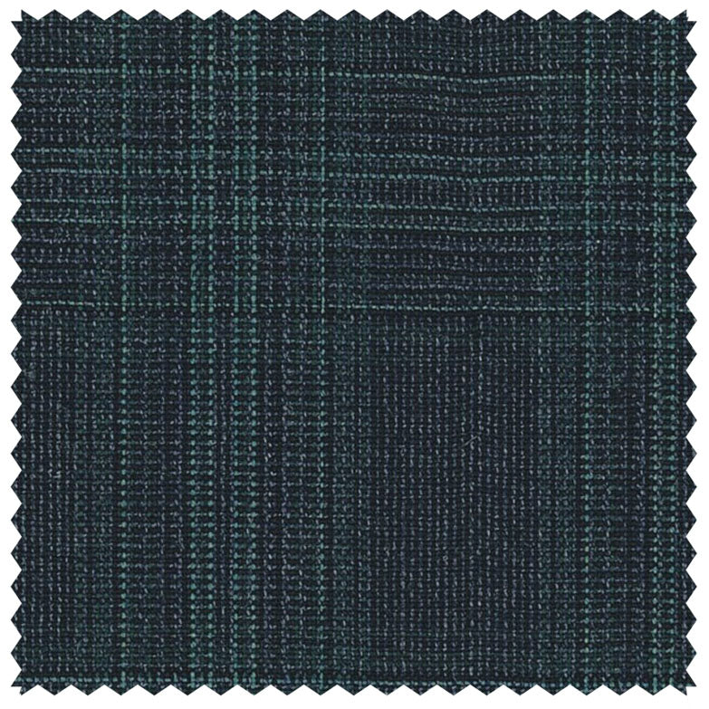 Navy/Emerald Green Check "Cape Horn Lightweight" Suiting