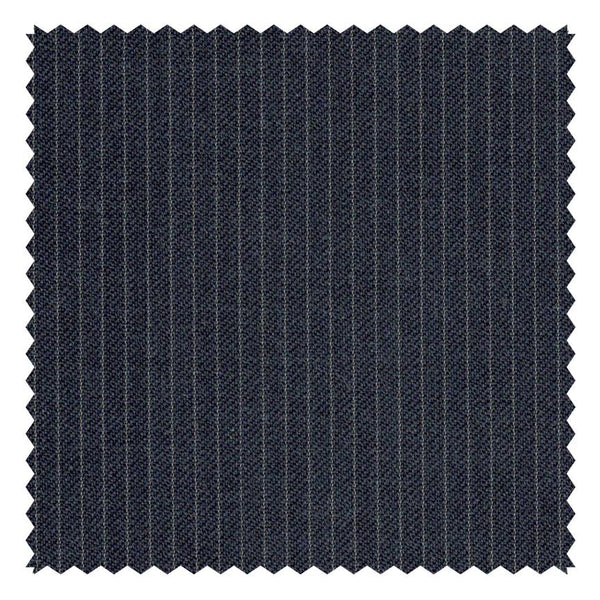 Mid Blue "Four Seasons" Narrow Pinstripe