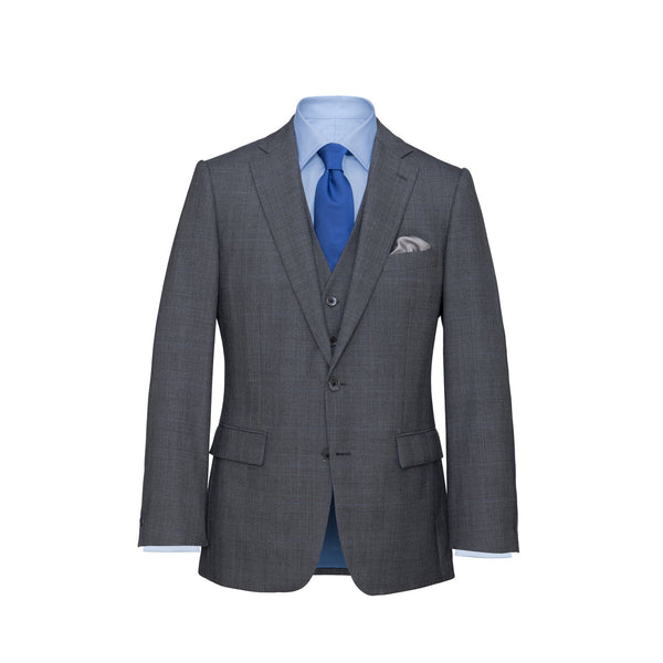 Three-Piece Grey Prince of Wales Suit
