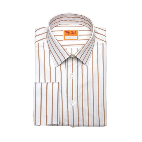 Taupe Striped 'Italian Job' Shirt