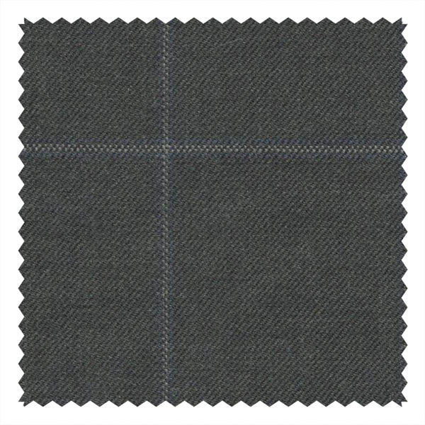 Dark Grey with Blue/Grey Tramline Windowpane "Royal Mile 1976" Suiting