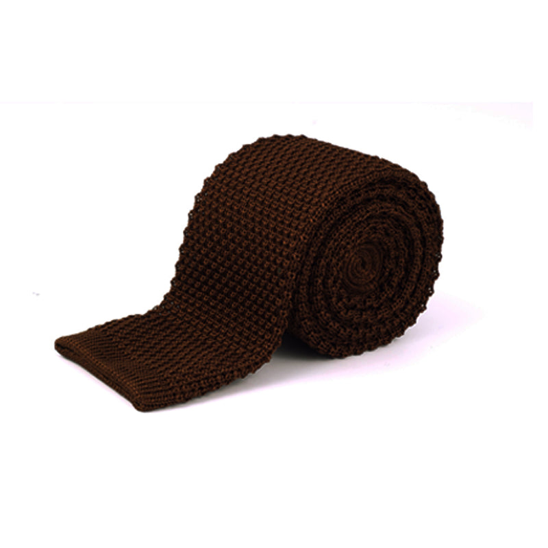 Mid Brown Knitted Necktie