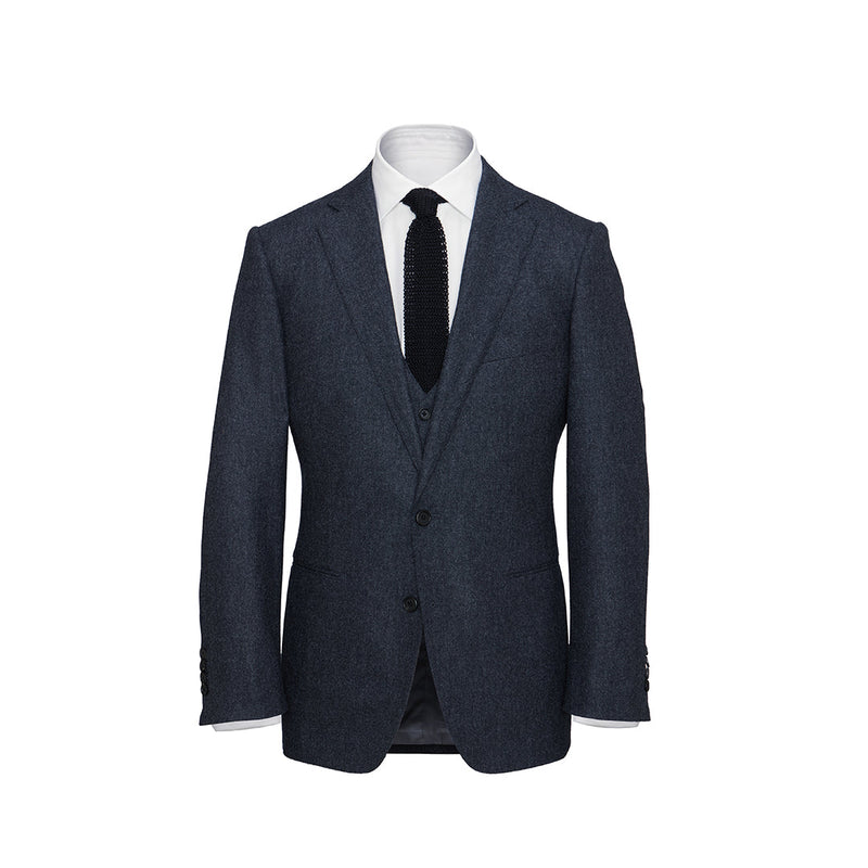 Three-Piece Charcoal Flannel Suit