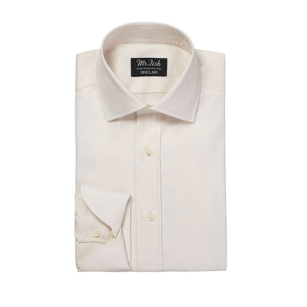 Ecru Fine Twill Cocktail Cuff Shirt – Mason & Sons US Ecru Fine Twill Cocktail Cuff Shirt – Mason & Sons US