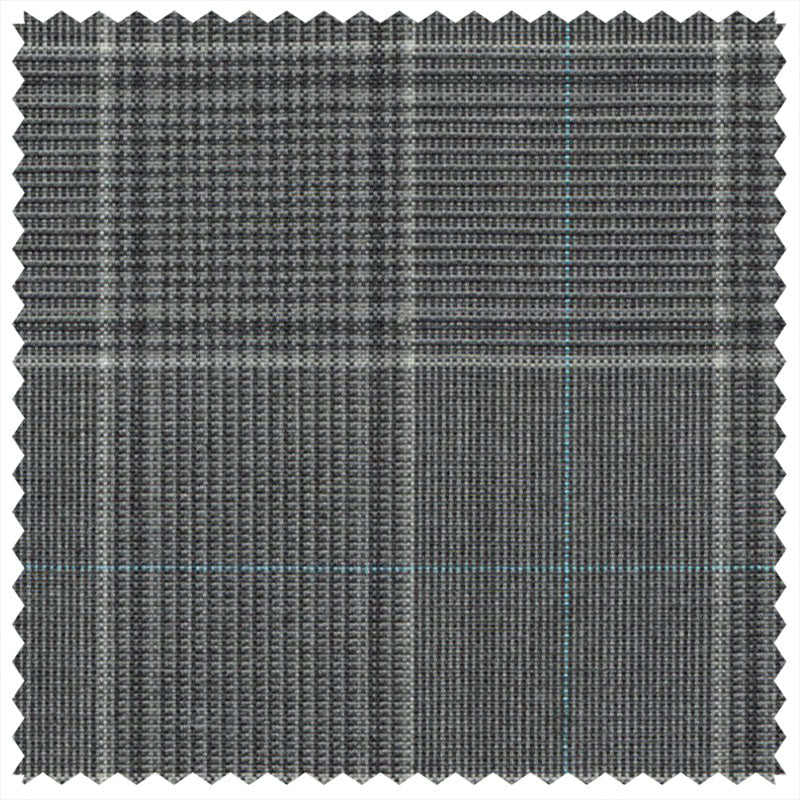 Light Grey Mock Glen Check with Mint Deco "Gostwyck Lightweight" Suiting