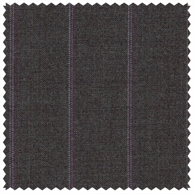 Dark Grey/Purple Gradient Stripe "Gostwyck Lightweight" Suiting