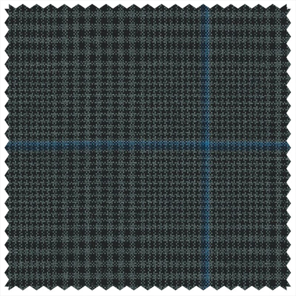 Grey Mock Glen Check (Plaid) with Teal Windowpane "Gostwyck Lightweight" Suiting