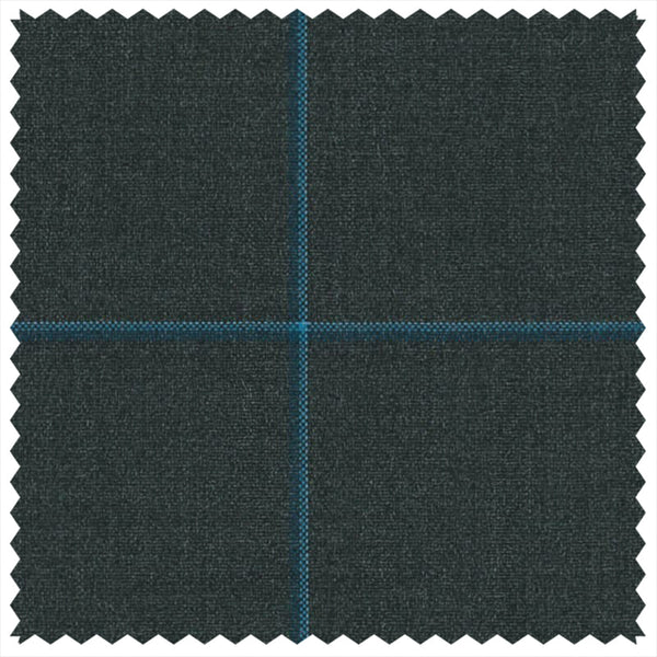 Charcoal/Teal Windowpane "Gostwyck Lightweight" Suiting