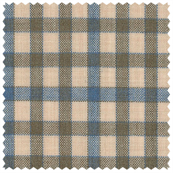 Tan/Slate Blue Gunclub Check "Summer Ascot" Jacketing