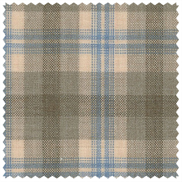 Sand/Slate Blue Check (Plaid) "Summer Ascot" Jacketing