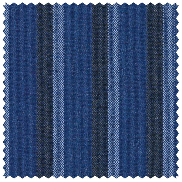 French Blue/Navy Stripe "Summer Ascot" Jacketing