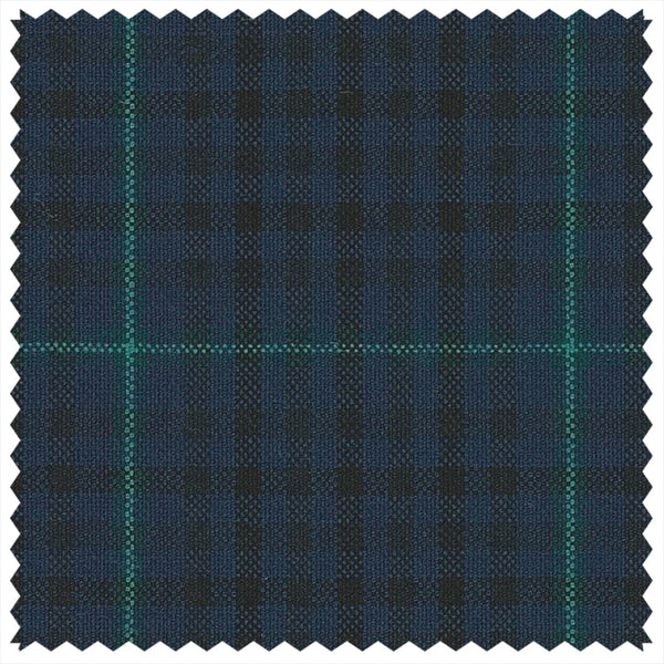 Navy Gunclub with Emerald Windowpane "Summer Ascot" Jacketing