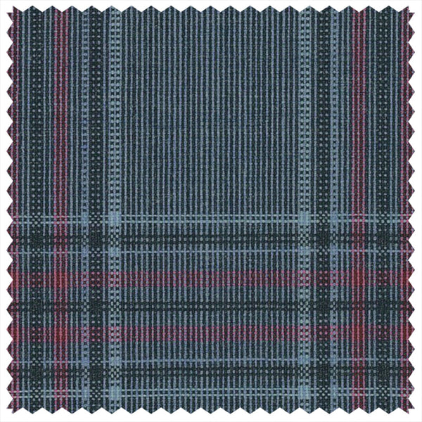 Light blue/Pink Glen Check (Plaid) "Summer Ascot" Jacketing