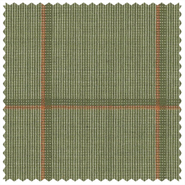 Light Olive/Orange Windowpane "Summer Ascot" Jacketing