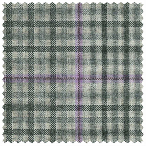 Silver Gunclub with Lilac Windowpane "Summer Ascot" Jacketing