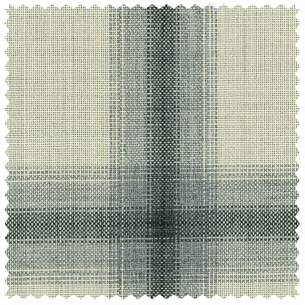 White/Grey Diffused Plaid Check "Summer Ascot" Jacketing