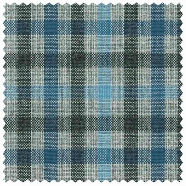 Grey Gunclub with Light Blue Windowpane "Summer Ascot" Jacketing