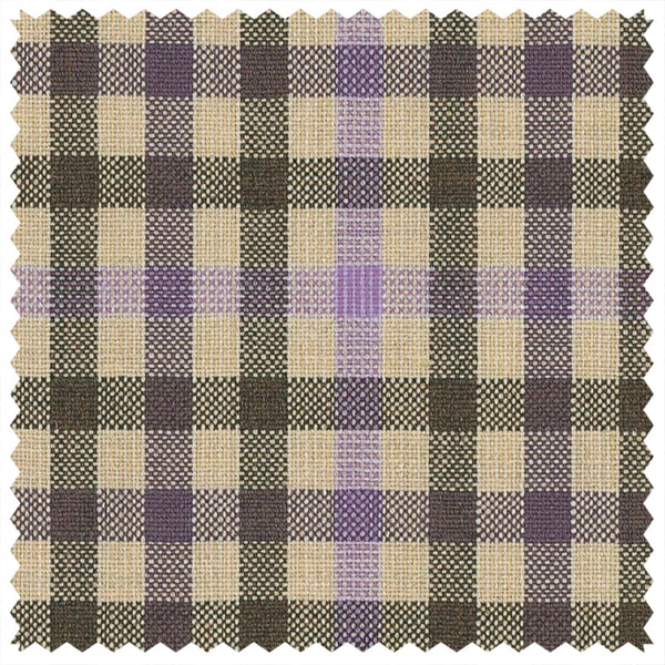 Tan Gunclub with Lilac Windowpane "Summer Ascot" Jacketing