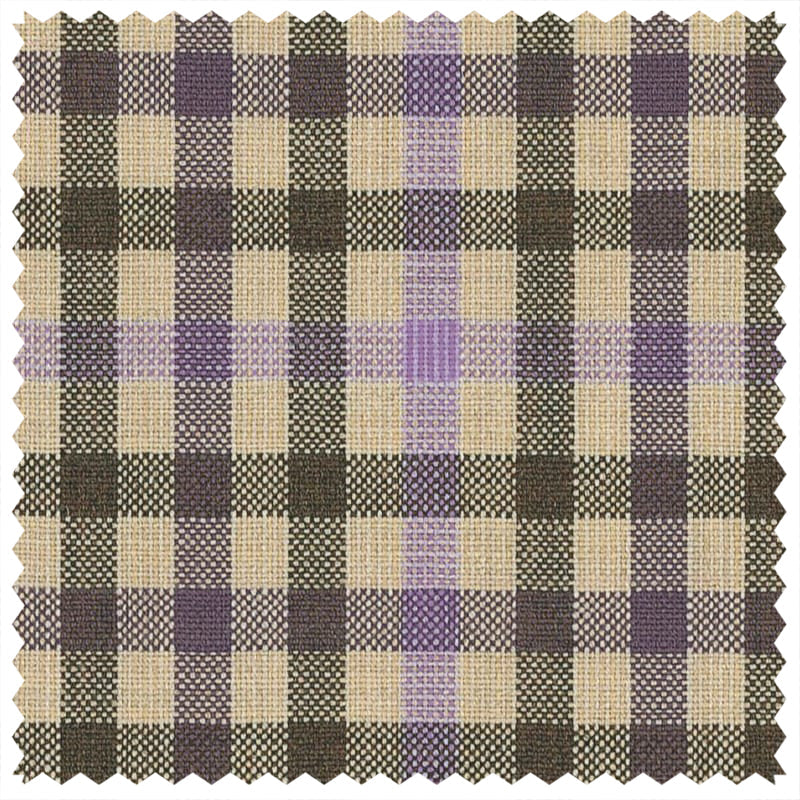 Tan Gunclub with Lilac Windowpane "Summer Ascot" Jacketing