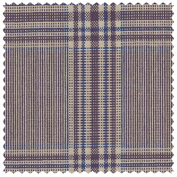 Aubergine/Blue Glen Check "Summer Ascot" Jacketing