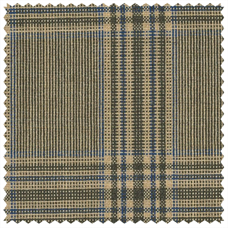 Mid Brown/Navy Glen Check "Summer Ascot" Jacketing