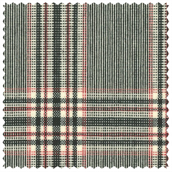 Black and White/Red Glen Check "Summer Ascot" Jacketing