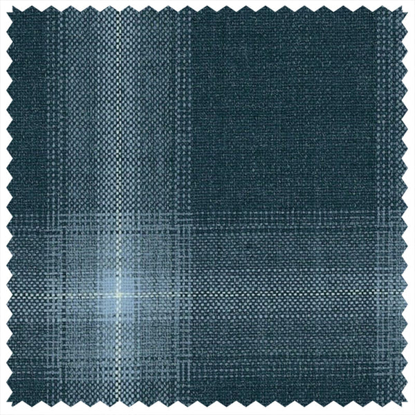 Navy Diffused Plaid Check "Summer Ascot" Jacketing