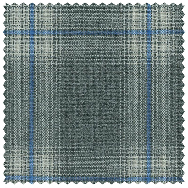 Grey/Blue Gradient Check "Summer Ascot" Jacketing