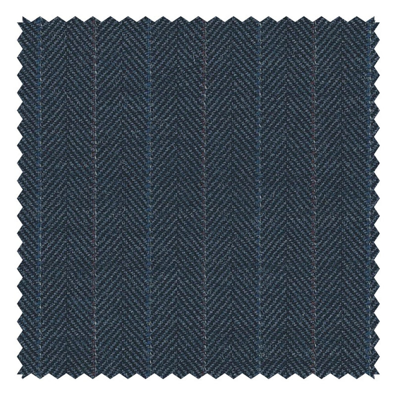 Blue Herringbone/Stripe "Cape Horn" Suiting
