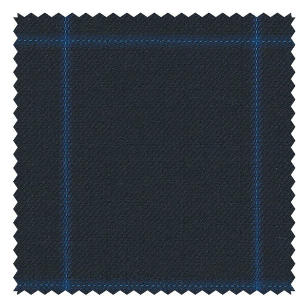 Navy/Royal Guarded Windowpane "Cape Horn" Suiting