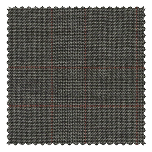 Grey/Red Glen Check "Cape Horn" Suiting