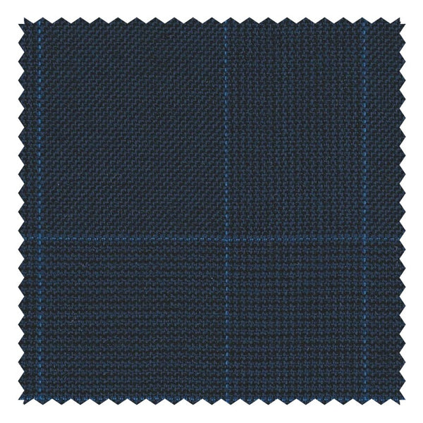 Navy Split Matt Glen Boxed Royal Windowpane "Cape Horn" Suiting