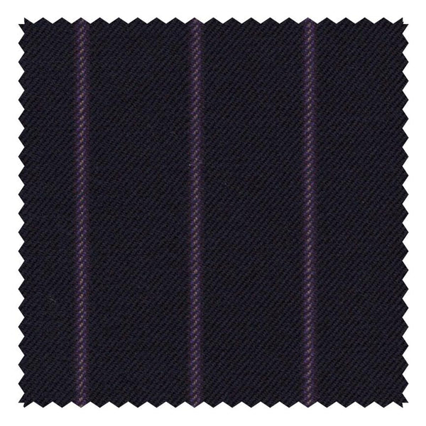 Navy/Plum Diffused Tonal Stripe "Target" Suiting