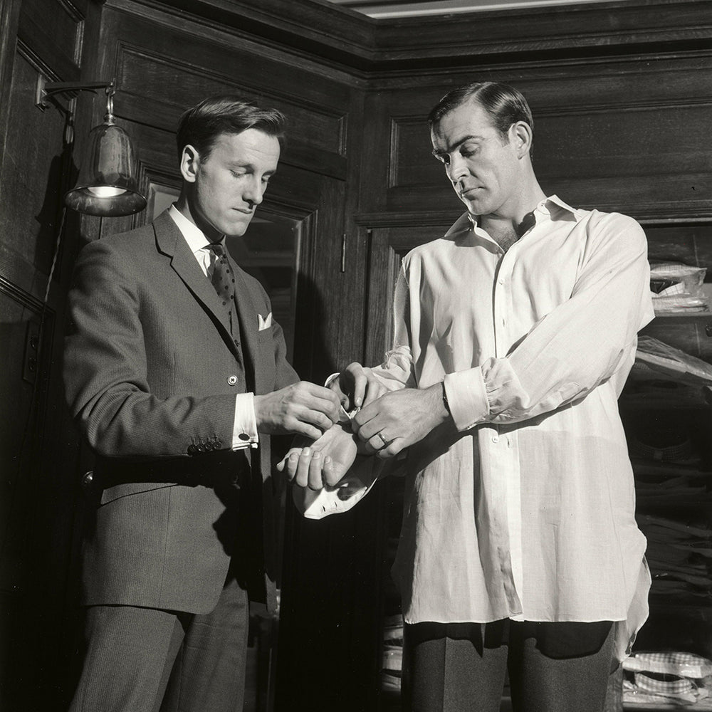 james bond white dress shirt 00)7 Essential James Bond Shirts to Own Bond Suits
