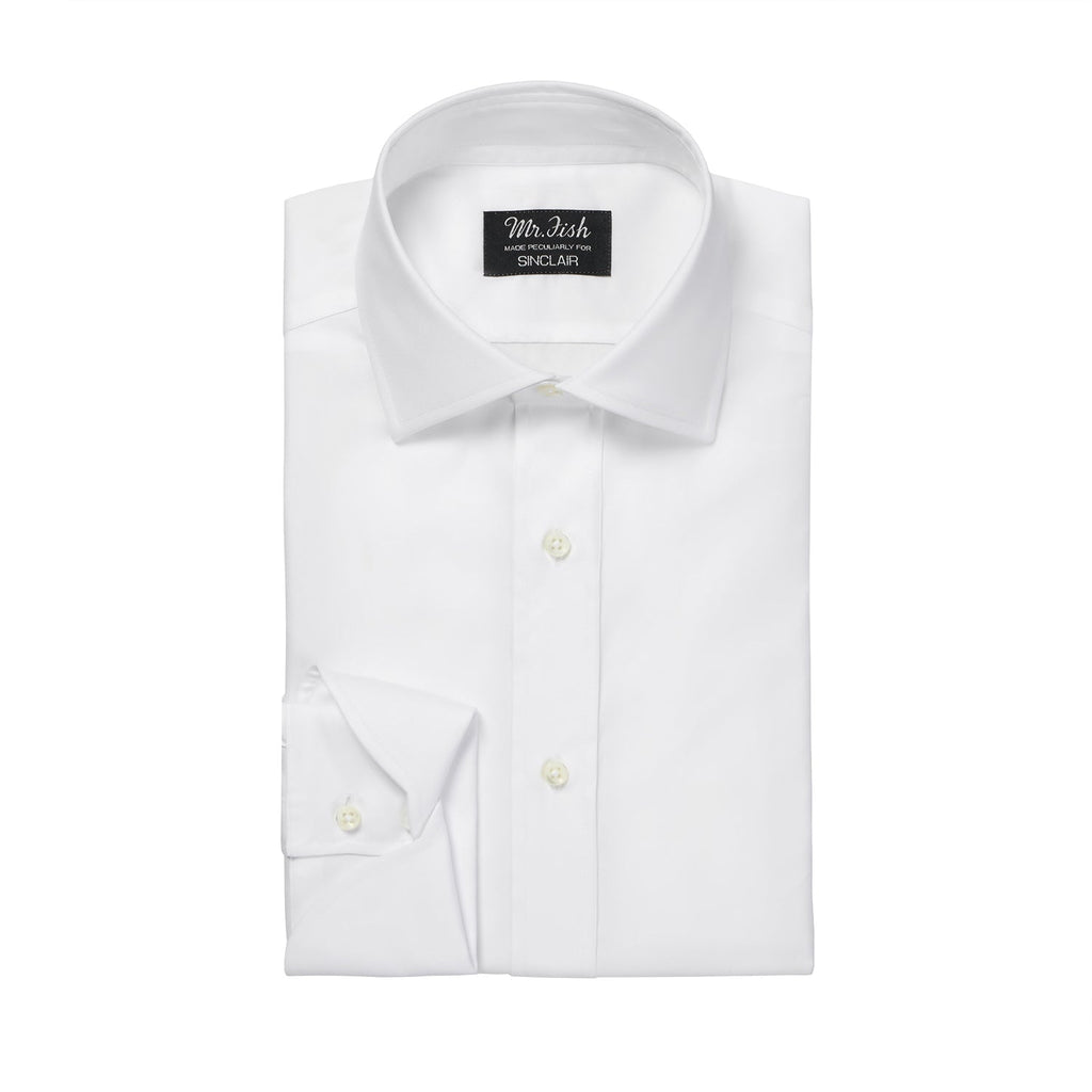 WhiteFineTwillCocktailCuffShir